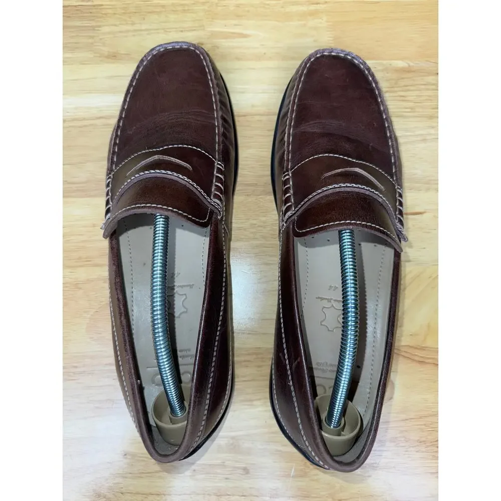 Ecco Classic Moc 2.0 Loafer Moccasin Shoes Genuine Leather Brown EUR‎ 44 US 11